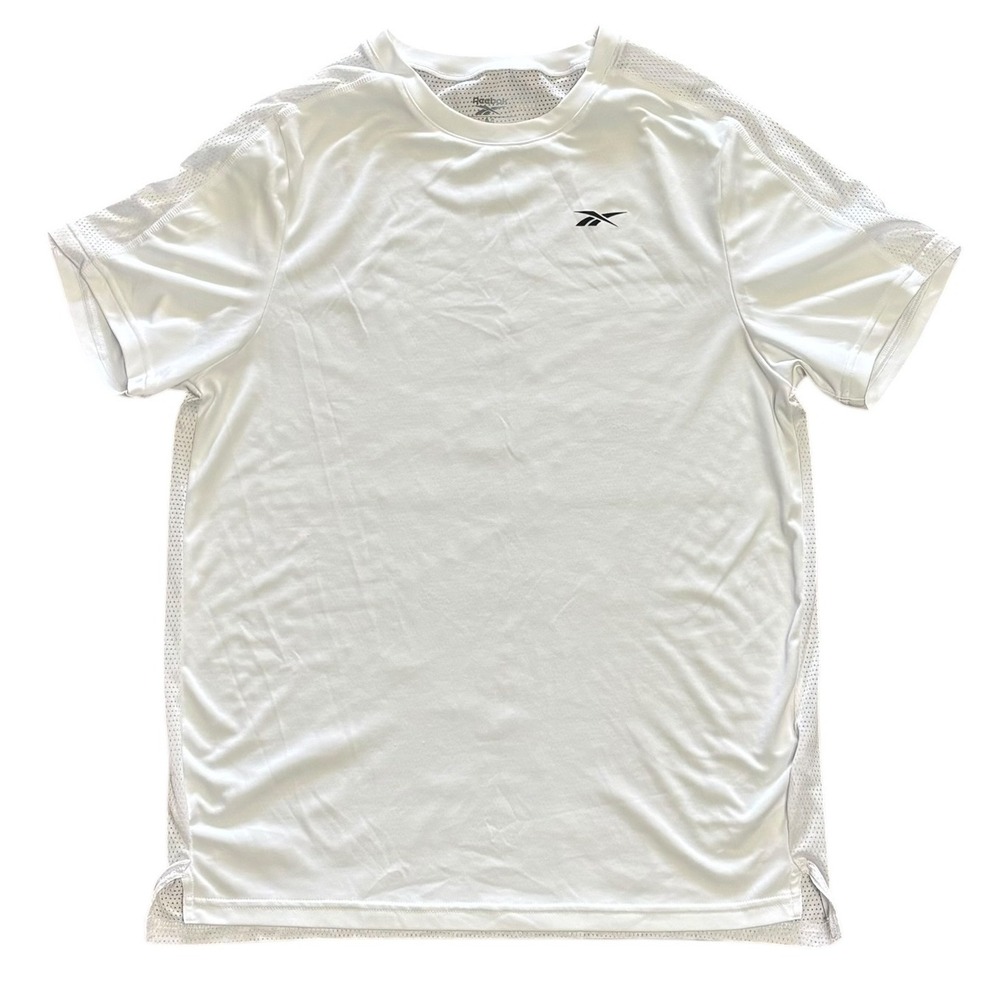 Reebok Men's White Speedwick Mesh Athletic T-Shirt Activewear Size M